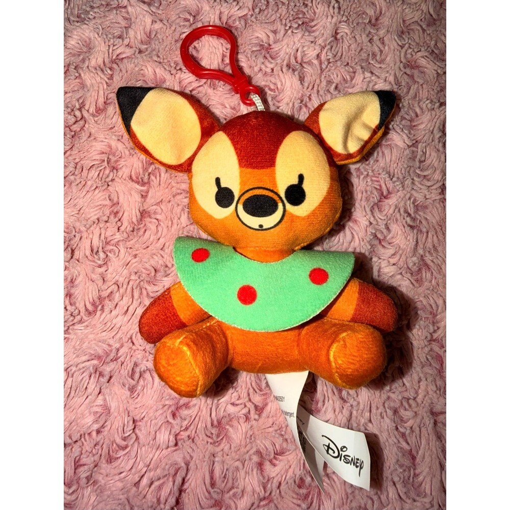 Disney RUZ Bambi movie Christmas Wreath Plush with Clip/Keychain mystery set